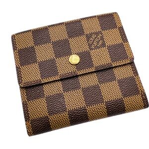 LOUIS VUITTON Damier Ebene Elise Compact Wallet Vintage 2000, Unisex, Authentic